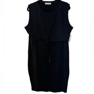 Angel Maternity Sleeveless Black Maternity and Nursing Tie Knot Dress Size XXL